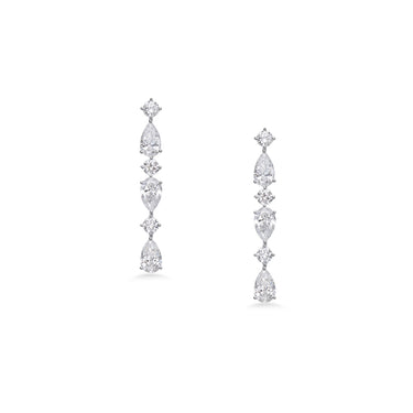 Petal Timeless Pear and Round Drop Earrings