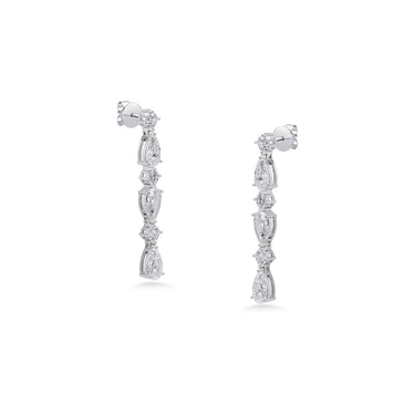Petal Timeless Pear and Round Drop Earrings