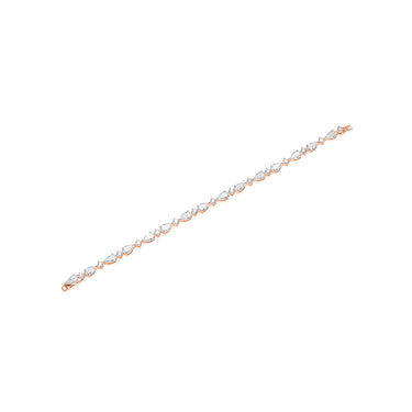 Petal Timeless Pear and Round Tennis Bracelet