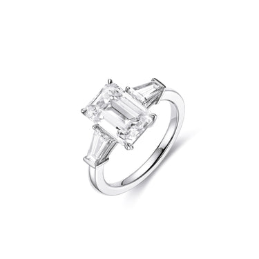 三石 · 垫型培育粉蓝宝戒指