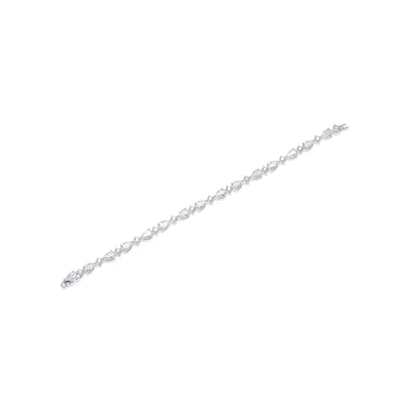 Petal Timeless Pear and Round Tennis Bracelet
