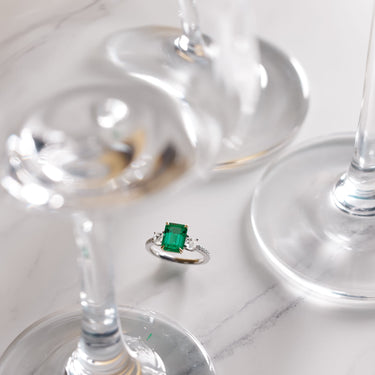 Pulse Emerald Rosecut Ring