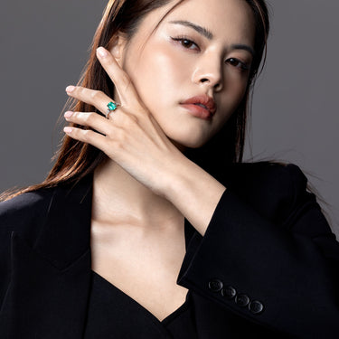 Imperial Emerald Rose-cut Ring