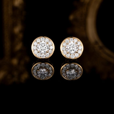 Essential Round Halo Bezel Set Earring 2