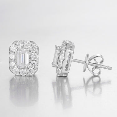 Essential Emerald Halo Earring