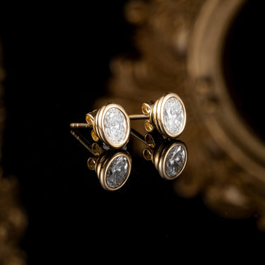 Essential Oval Bezel Set Earring 1