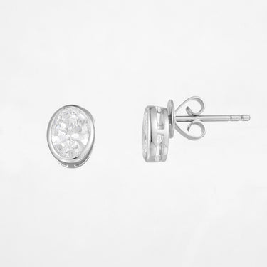 Essential Oval Bezel Set Earring 2