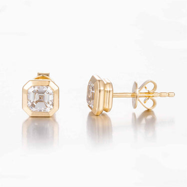Essential Asscher Bezel Set Earring 1