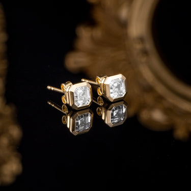 Essential Asscher Bezel Set Earring 1