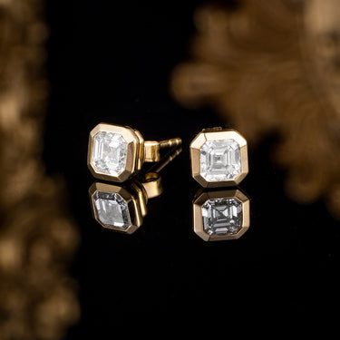 Essential Asscher Bezel Set Earring 1