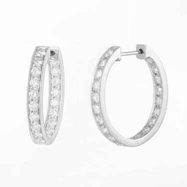 Essential Hoop Bezel Set Earring