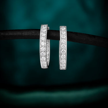 Essential Hoop Bezel Set Earring