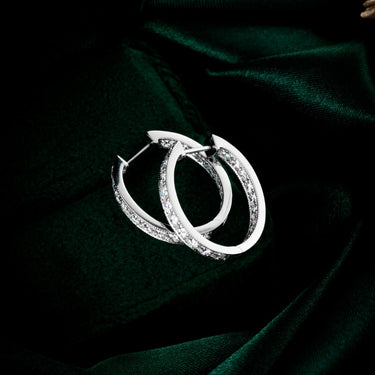 Essential Hoop Bezel Set Earring