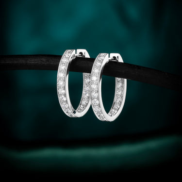 Essential Hoop Bezel Set Earring