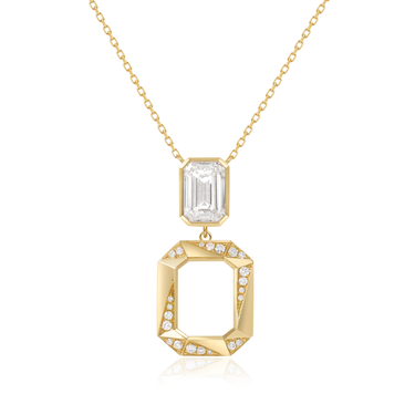 Facet Pulse Window Necklace