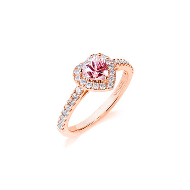Cherish Heart Pink Sapphire Ring