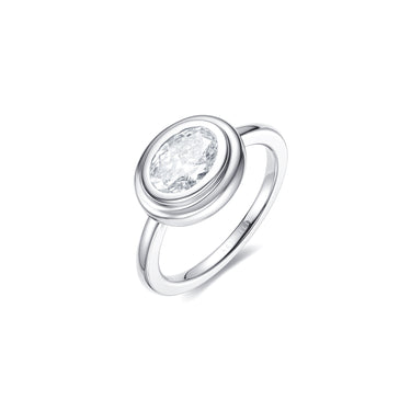 Ellipse Magic · 椭圆形培育钻石包镶戒指