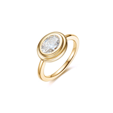 Ellipse Magic · 椭圆形培育钻石包镶戒指