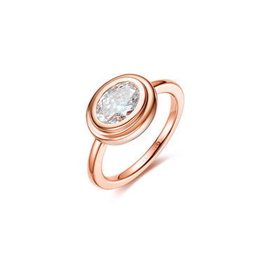 Magic Ellipse Bezel Diamond Ring