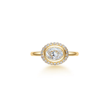 Magic Ellipse Pavé Diamond Ring, Oval
