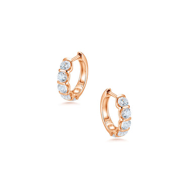 Essential Round Diamond Huggie Earrings