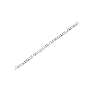 Essential Round Tennis Bracelet, Underlock, 0.1ct