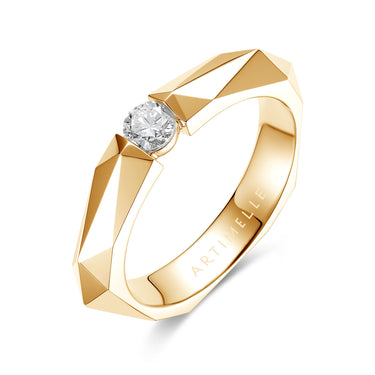 魄力Facet · 单石培育钻石细戒 