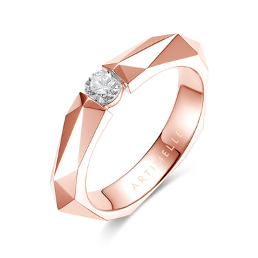 魄力Facet · 单石培育钻石细戒 