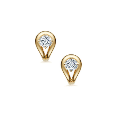 Infinity Grace Round Diamond Curve Earrings, Polished