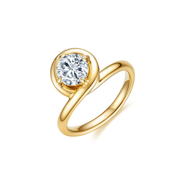 Grace Round Diamond Wrap-Around Ring