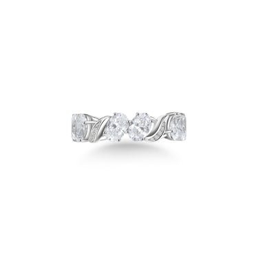 Petal Timeless Oval Eternity Ring, Half