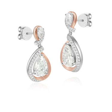 Infinity Pear Drop Earrings