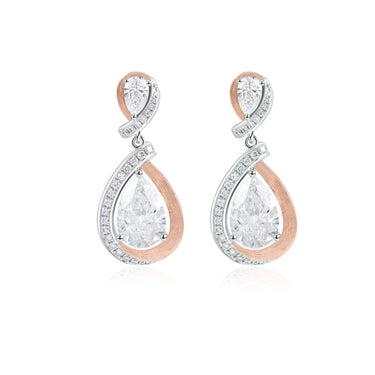 月华 · 梨形培育钻石坠型耳饰