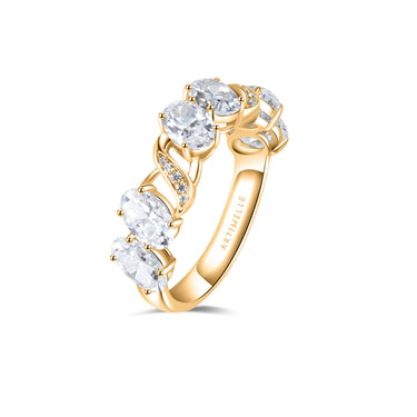 Grace Oval Eternity Ring - Half
