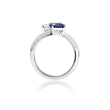 Petal Toi et Moi Asscher Ring