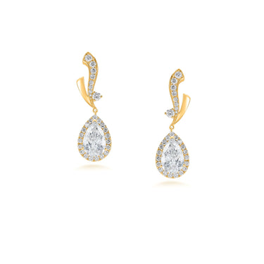 月華水滴型耳環