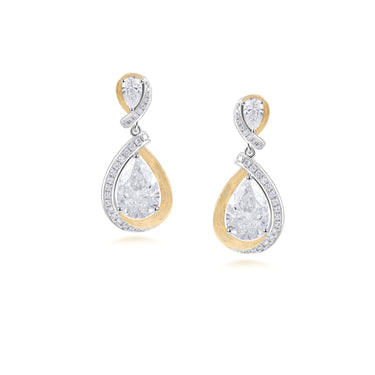 月华 · 梨形培育钻石坠型耳饰