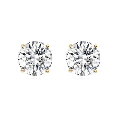 Orbit Round Earring Studs, 1ct