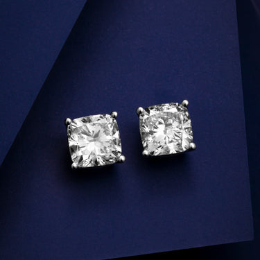 流光 · 垫型培育钻石耳钉