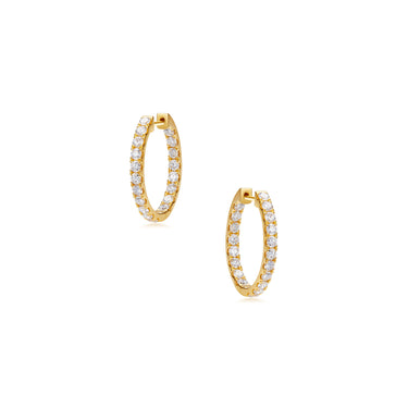 Essential Round Diamond Hoop Earrings