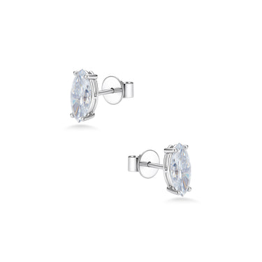Essential Solitaire Marquise Earring Studs, 0.75ct