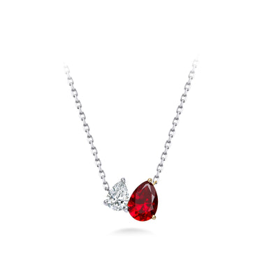 Petal Toi et Moi Necklace, Pear Pair