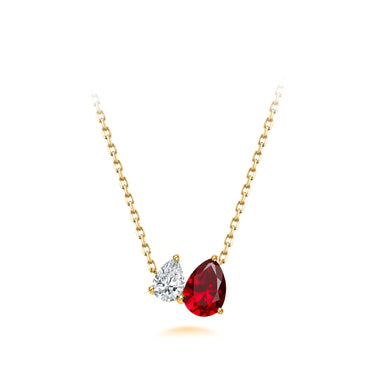 Petal Toi et Moi Necklace, Pear Pair