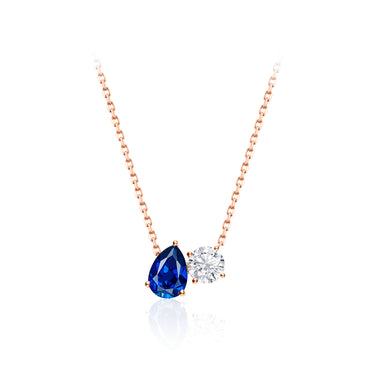 Petal Toi et Moi Necklace, Pear and Round
