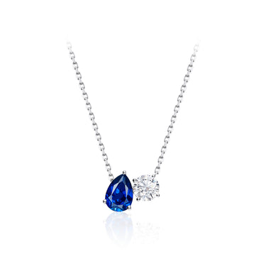 Petal Toi et Moi Necklace, Pear and Round