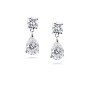 Petal Timeless · 梨形培育钻石耳钉