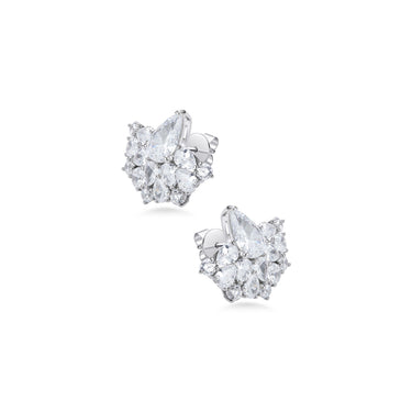 Petal Timeless Pear and Round Cluster Earrings