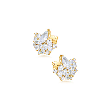 Petal Timeless Pear and Round Cluster Earrings