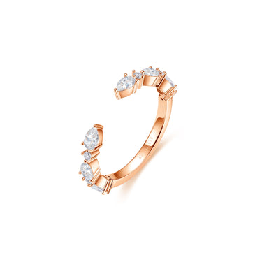 Petal Timeless Pear and Round Spacer Ring