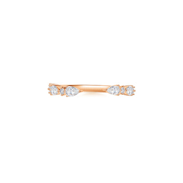 Petal Timeless Pear and Round Spacer Ring